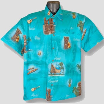 Vintage Tiki Style Hawaiian Shirts