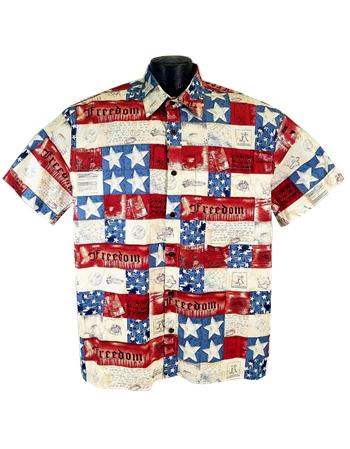 USA Made Patriotic, Military, and American Flag Hawaiian shirts