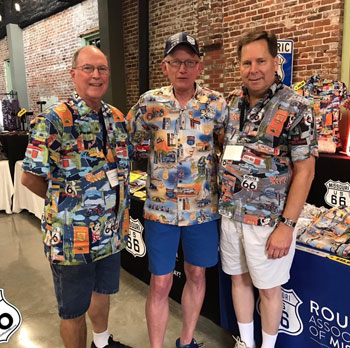 Friends sporting Route 66 Hawaiian Shirts