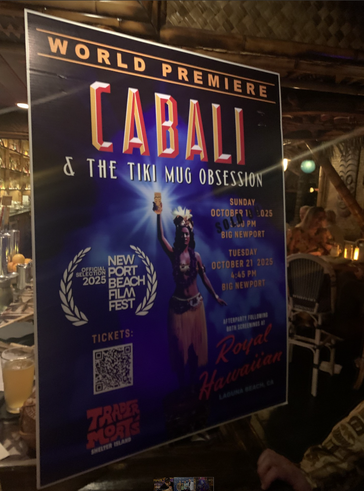 Display for the premier of Cabali: The tiki mug obsession