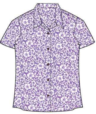 Classic Lavender Hibiscus Women's Hawaiian Shirt