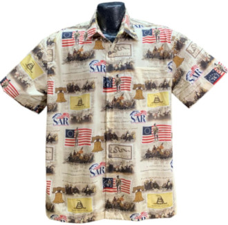 US Veteran Hawaiian Shirt - Patriotic Eagle Design Military Shirt | 65% Polyester 35% Cotton