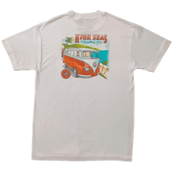 High Seas VW Bus 100% Cotton White T-shirt
