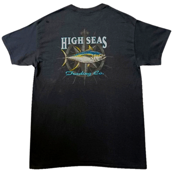 Big Game Tuna Fishing Black 100% Cotton T-shirt