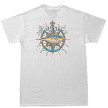 Big Game Tuna Fishing White 100% Cotton T-shirt