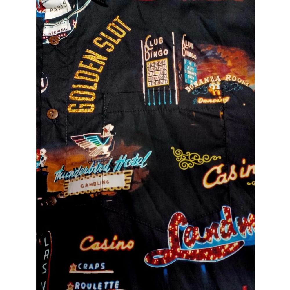 Las Vegas Casino Hawaiian Shirt- Made in USA- 100% Cotton