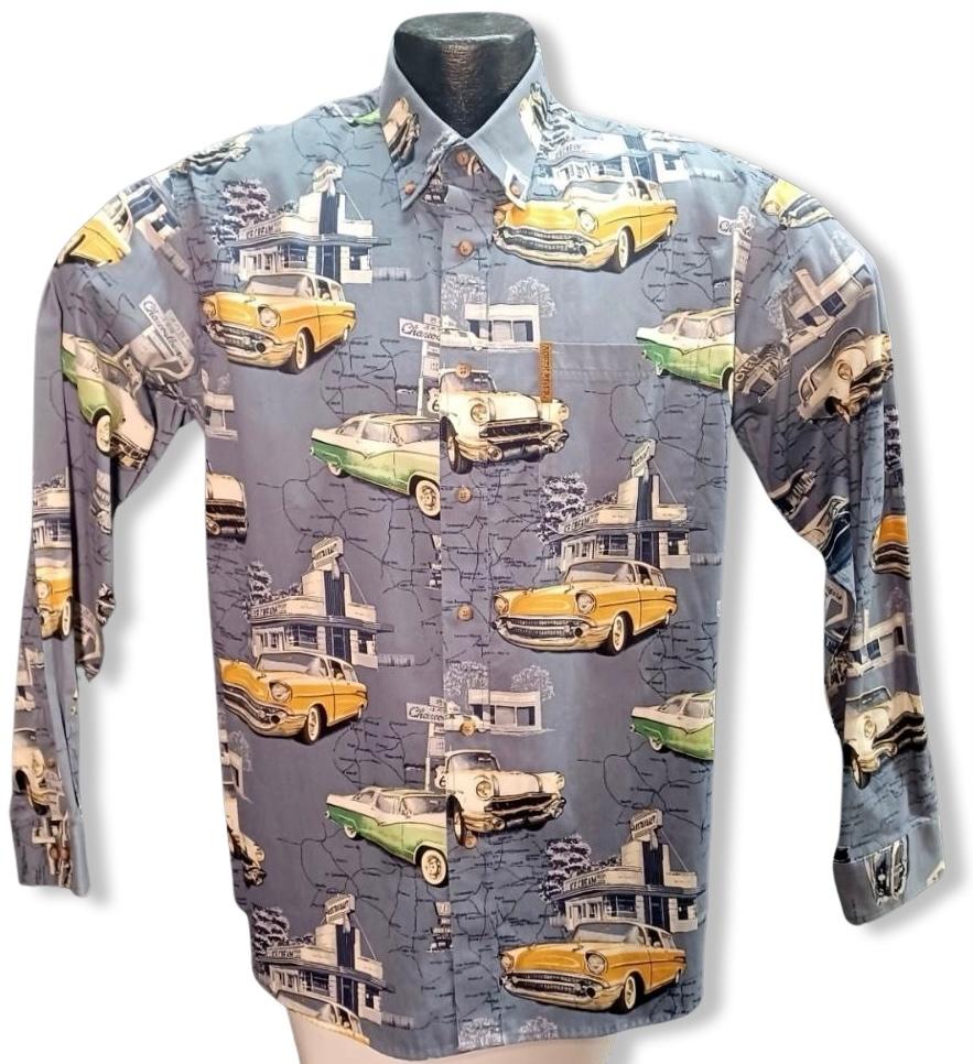 Classic Car Long Sleeve Hawaiian Shirt Classic Car Long Sleeve Hawaiian Shirt