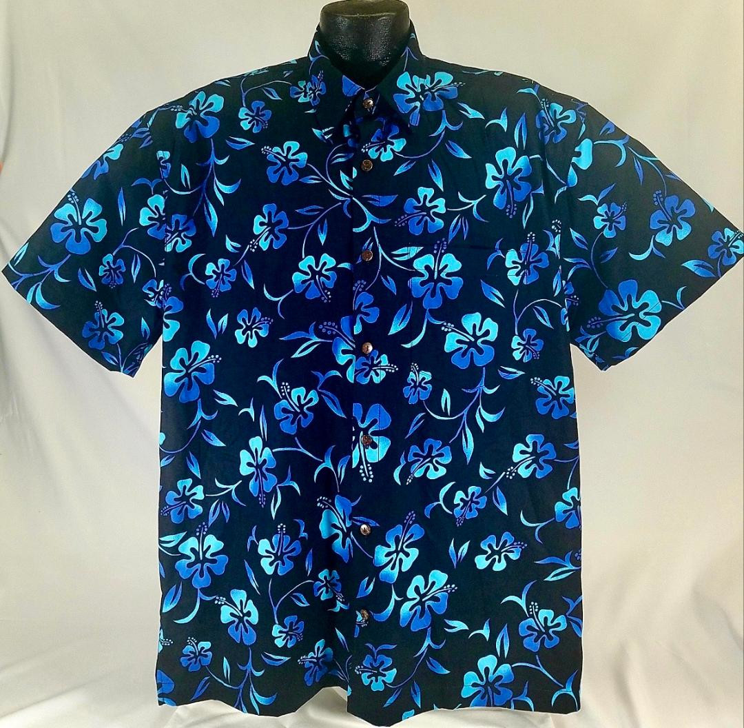 Moonlight Hibiscus Hawaiian Shirt