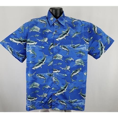 トップス Shark Aloha Shirt DAN Amazon.com: Playful Shark