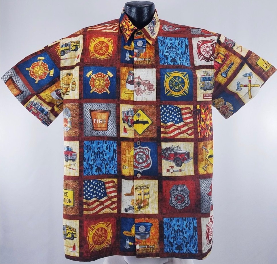 Fireman and Firefighter Hawaiian Shirt