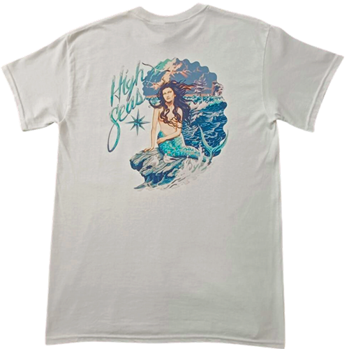 Mythic Mermaid  100% Cotton white T-shirt