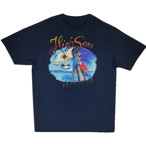 Parrot Island T-Shirt - Navy Blue