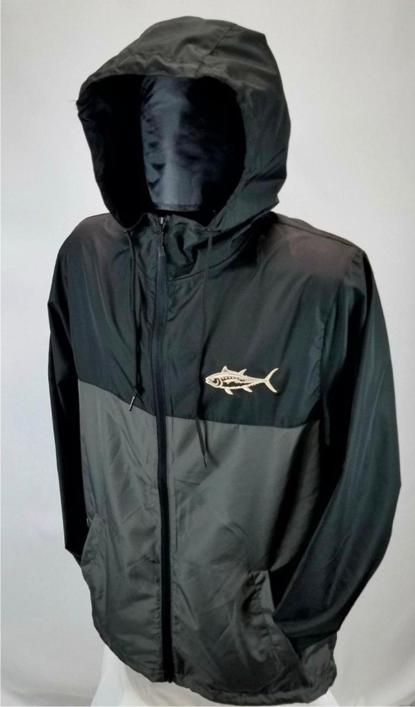 Black and gray Windbreaker  with Tuna Embroidery